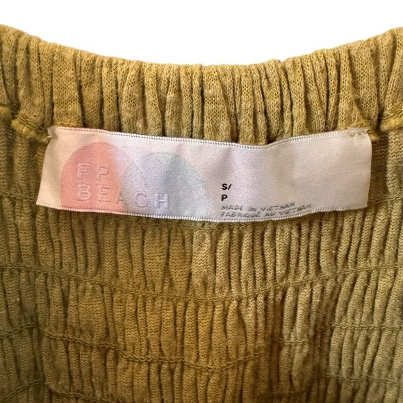 Free People Homecoming Jumper Linen Blend in "Lentil Sprout" Green Size Small - Picture 4 of 11